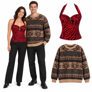 Adult Halloween Couples Costume | Zebra Top & Patterned Jumper Bear and Nikki Obsession Inspired Outfit