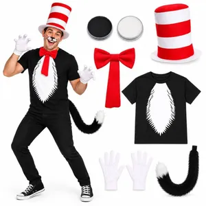 Adults Crazy Cat Halloween Costume | Belly Print T-Shirt & Accessories