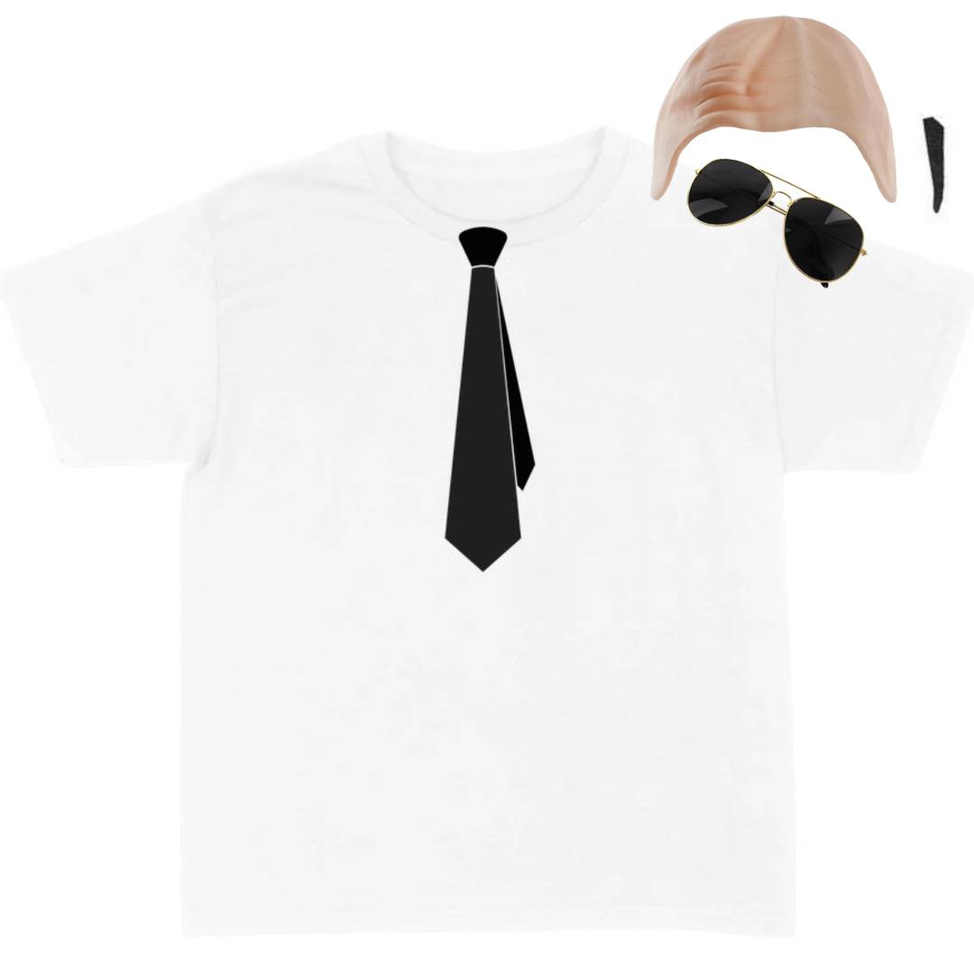 Mr Worldwide Costume with White T-Shirt Bald Cap & Sunglasses | Adult Fancy Dress Outfit for Music Festival