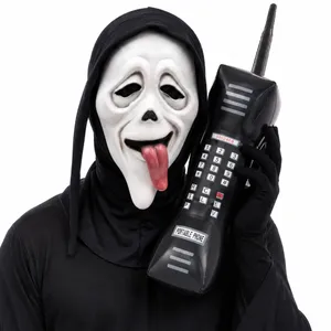 Adult Halloween Ghost Face Costume Set | Mask, Phone & Gloves