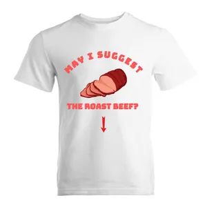Mens May I Suggest The Roast Beef Classic Tee White - Stag Do Tee