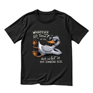 Adult Whatever Life Throws Duck T-Shirt | Funny Novelty Tee