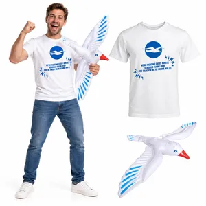 Football Supporters T-Shirt | White Fan Tee & Inflatable Seagull