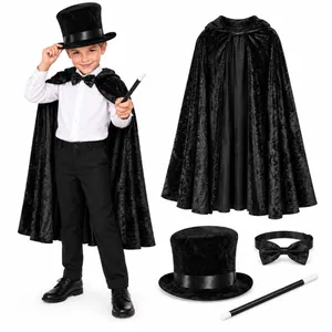 Kids Magician Costume Set | Cape, Wand, Bow Tie & Top Hat Outfit
