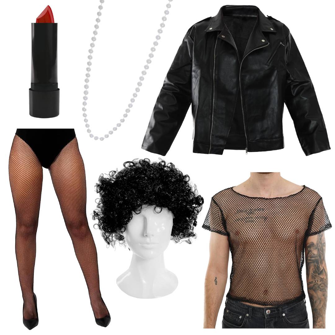 Adult Glam Rock Costume Set | Cult Movie Halloween Fancy Dress Outfit