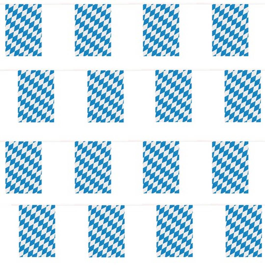 Oktoberfest Bavarian Flag Bunting | Blue White Party Banner Multi Pack