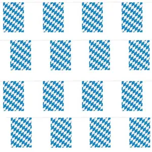 Oktoberfest Bavarian Flag Bunting | Blue White Party Banner Multi Pack