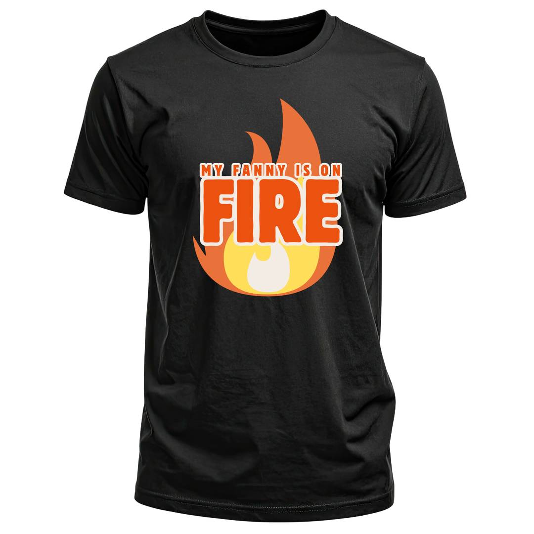 Womens My Fanny Is On Fire Hen Do T-Shirt - Funny Bachelorette Tee