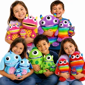 Kids Worry Yummy Monster Plush Set | Cuddly Zip-Mouth Worry Eater 3 Pack Toy
