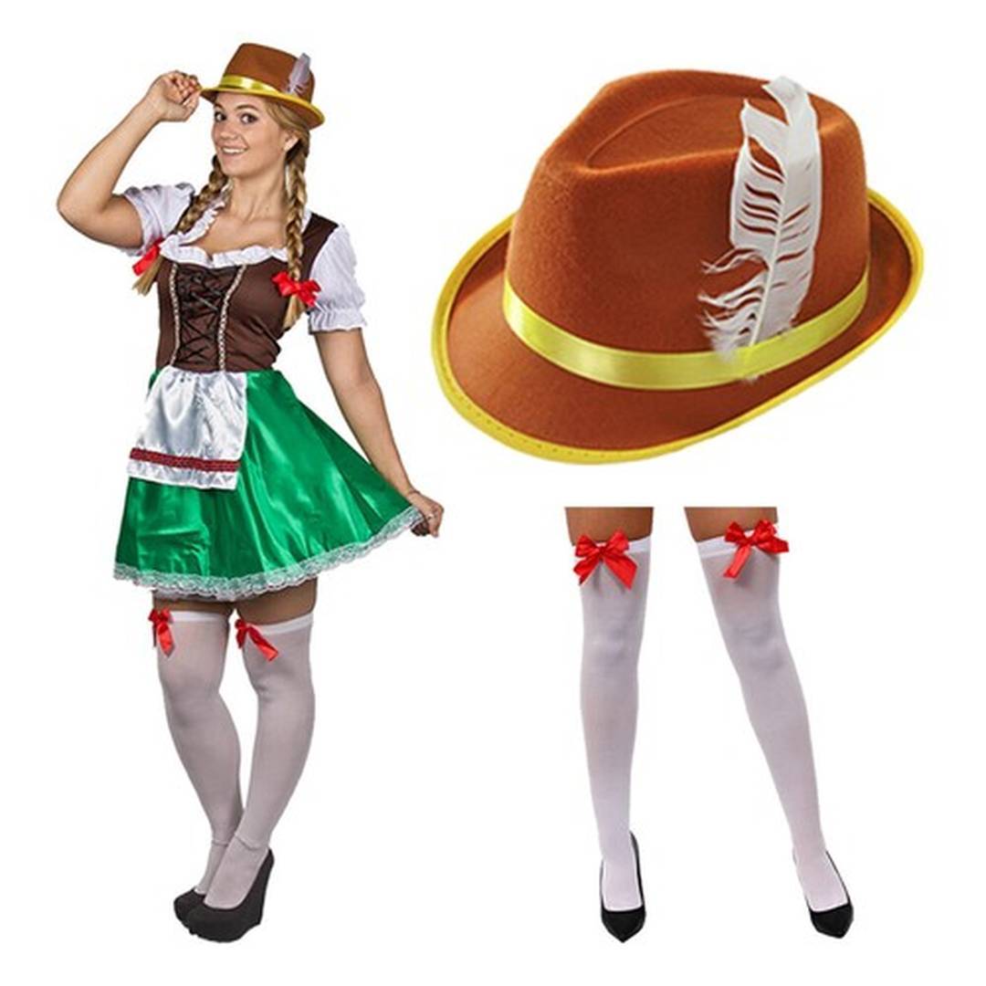 Womens Oktoberfest Bavarian Beer Maid Costume | Fancy Dress Set