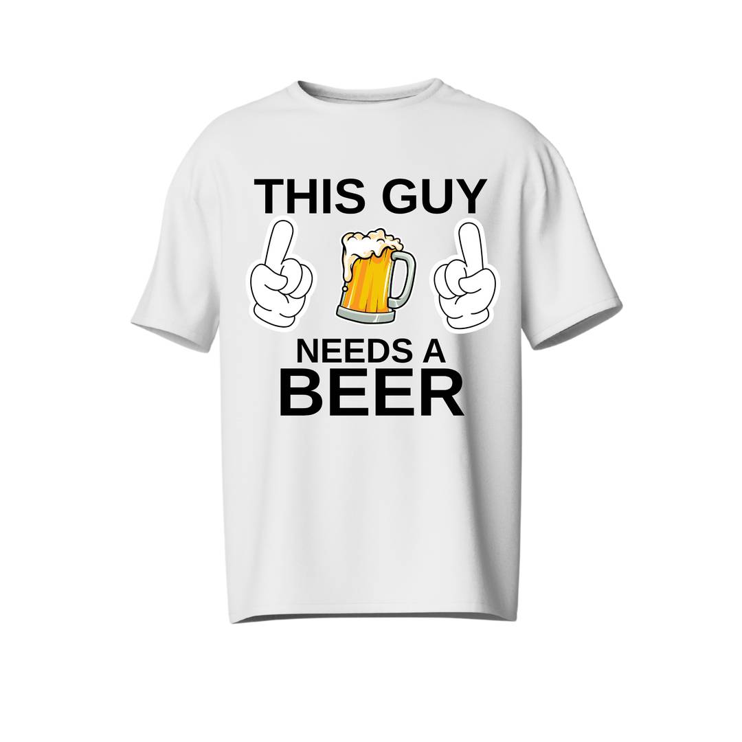 Mens Bachelor Party T-Shirt White | Funny Beer Slogan Novelty Tee