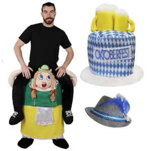 Adult Oktoberfest Party Costume | Beer Lady Ride-On Choice of Hat