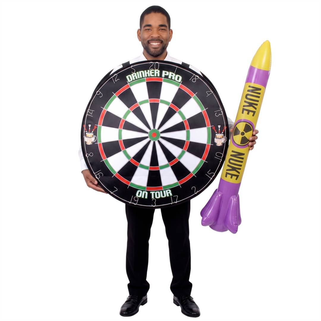 Dartboard Costume | 90cm Inflatable Nuke Prop | Adult Fancy Dress