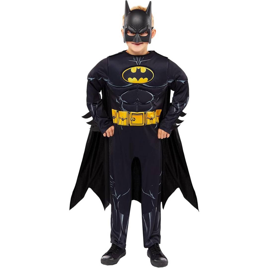 Boys Superhero Costume | Black Yellow Comic Book Fancy Dress