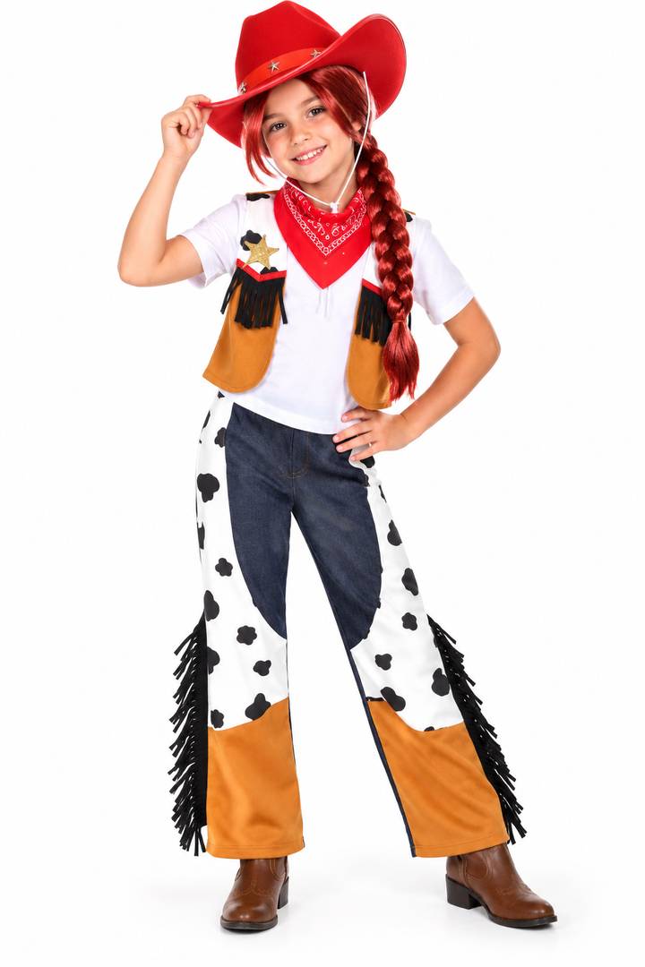 Girls Cowgirl Western Costume | Sheriff Fancy Dress Outfit Set