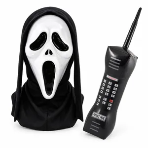 Adult Horror Mask & Phone Prop | Halloween Costume Accessory Set