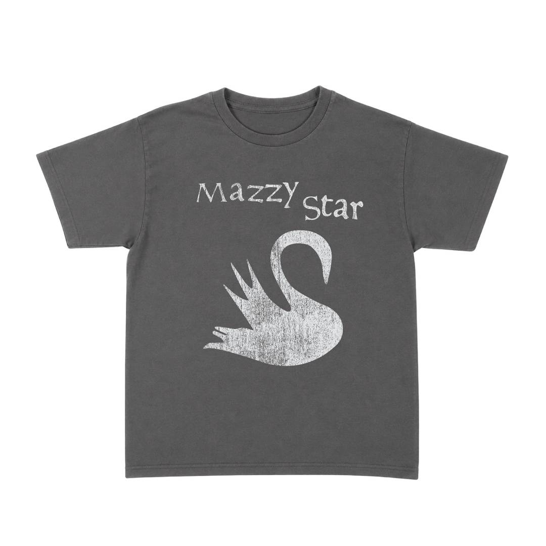 Womens Concert Baby Tee | Alt Rock Swan Print Dream Pop Festival