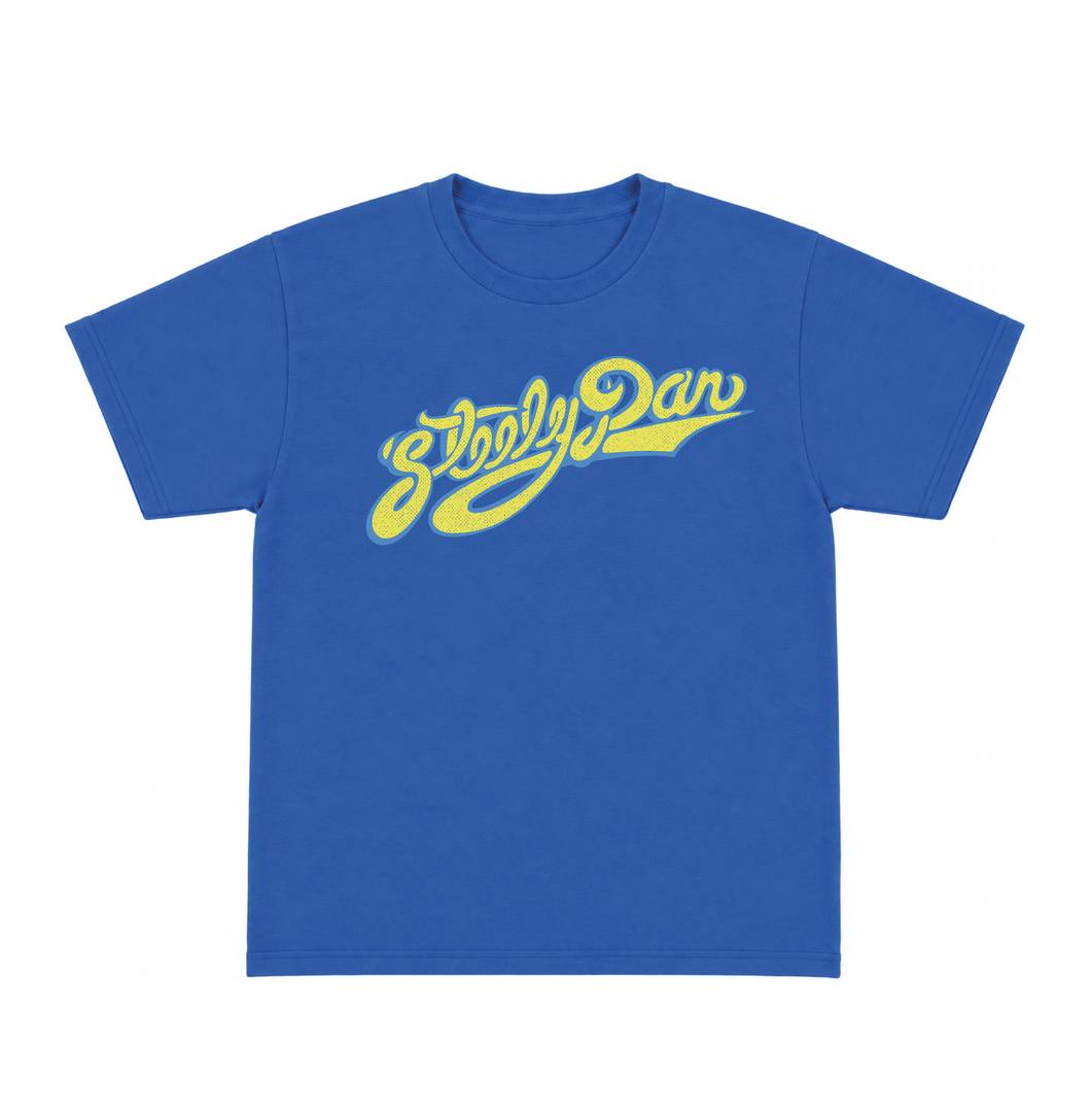 Womens Concert Stage Baby Tee | Retro Band Logo Print Royal Blue