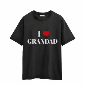 Kids I Love Grandad Black T-Shirt | Family Grandparent Gift Tee