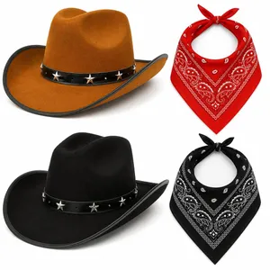 Kids Cowboy Hat & Bandana Set | Western Rodeo Fancy Dress Costume