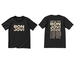 Unisex Black Rock Legend Tribute Double-Sided Print T-Shirt Top