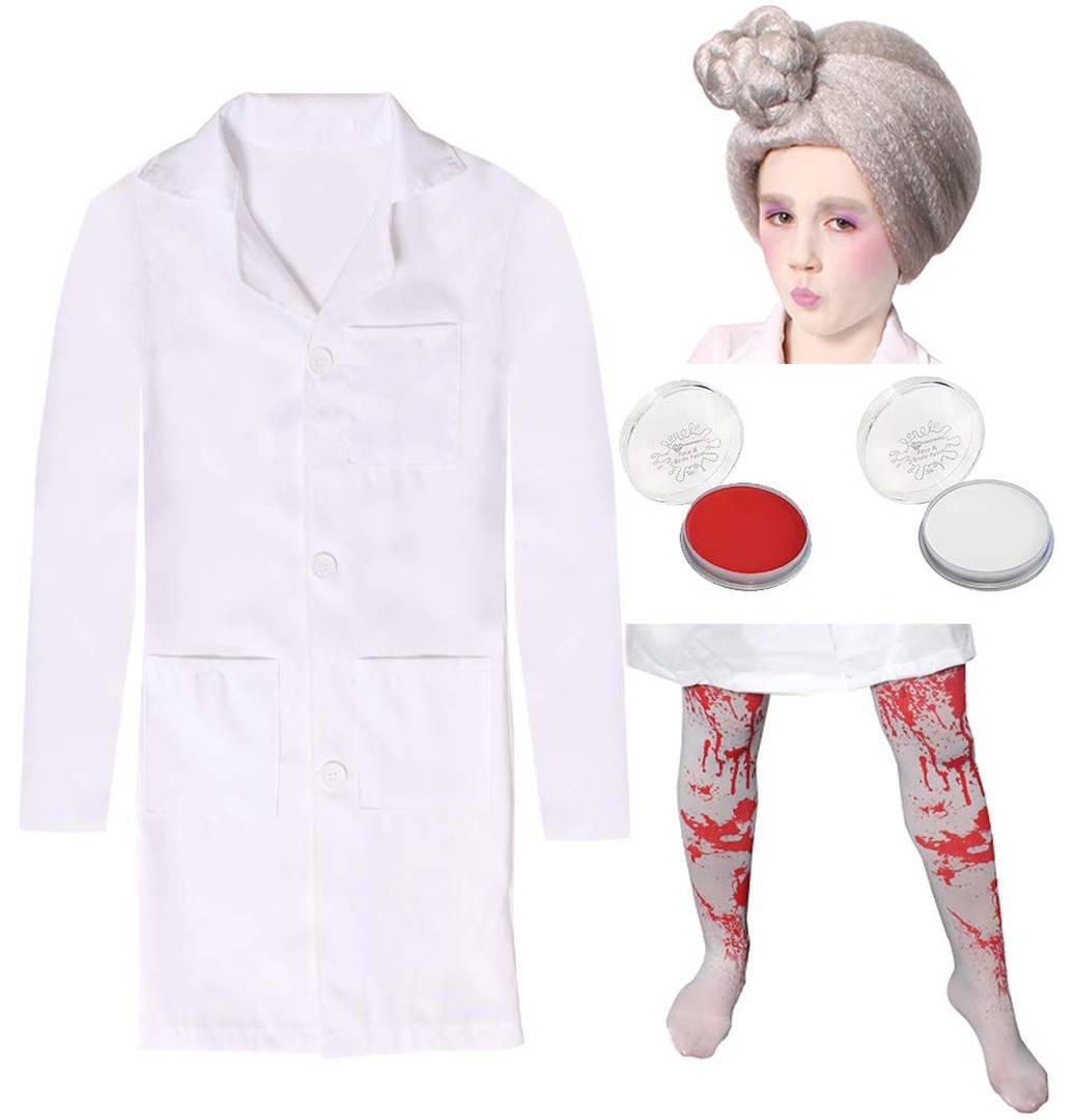 Girls Evil Dentist Costume | Halloween World Book Day Fancy Dress