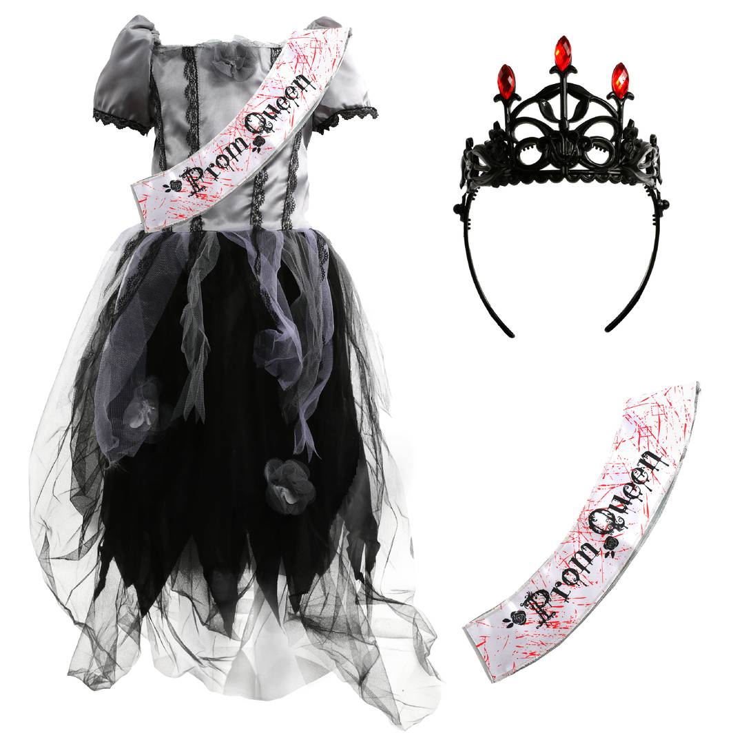 Girls Undead Prom Queen Costume