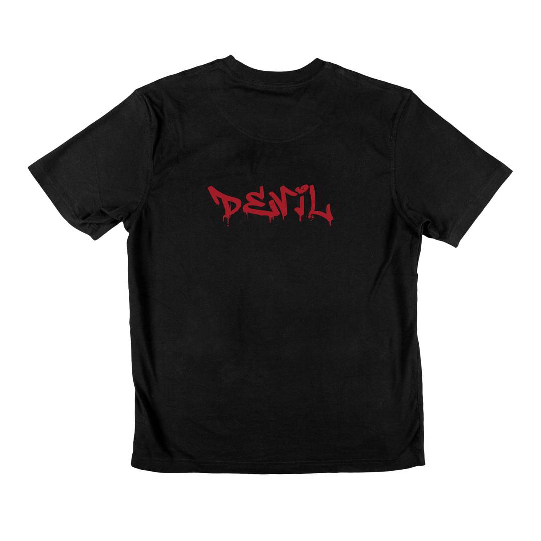 Adult Halloween Devil Costume | Black Baby Tee Fancy Dress