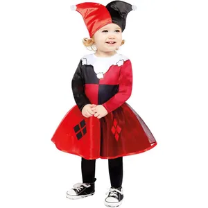 Baby Harlequin Villain Costume | Red & Black Fancy Dress Set