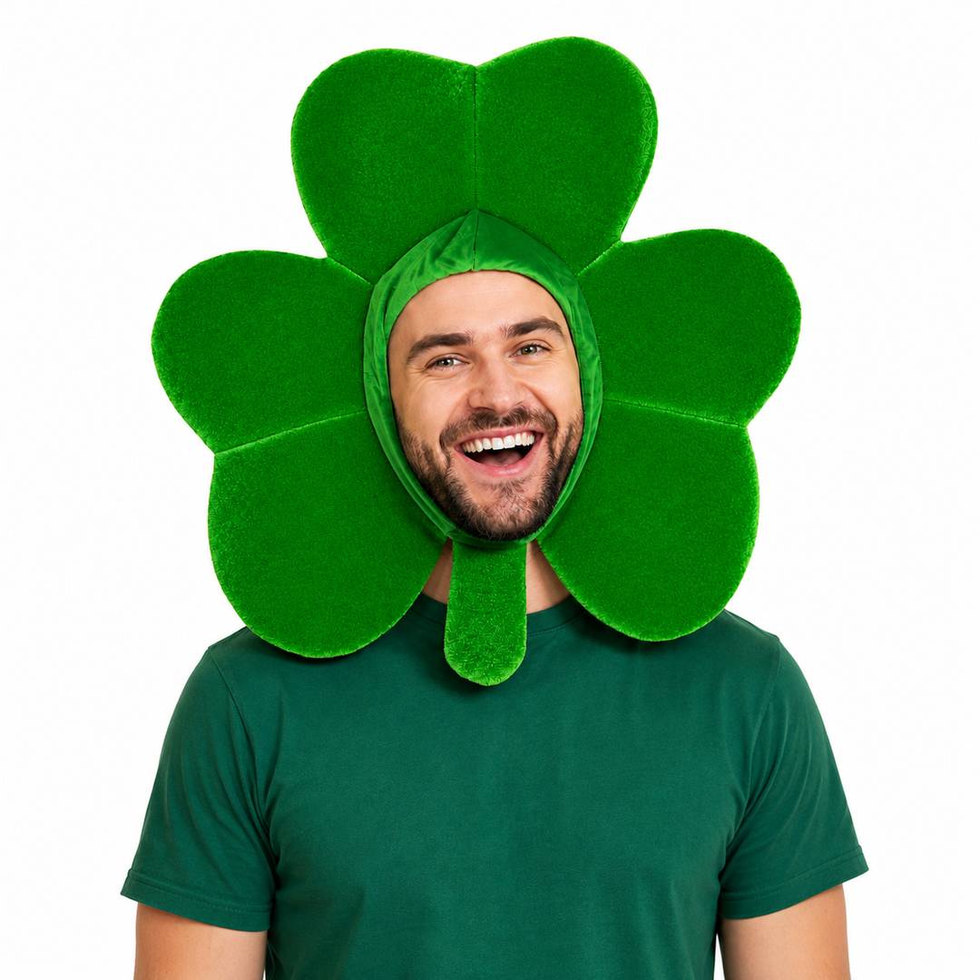 Adults Green Shamrock Hat - Ireland St Patricks Day Costume Accessory