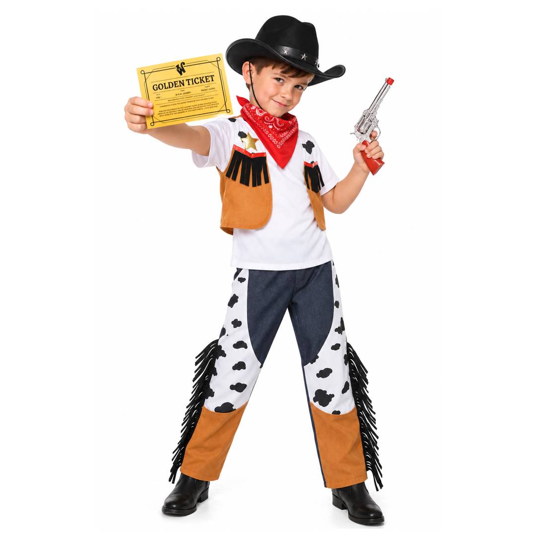 Cowboy Golden Ticket Winner Set | Kids Western Fancy Dress