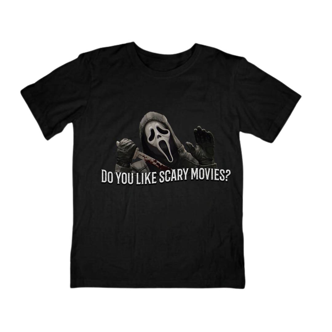 Adult Halloween Scary Movie T-Shirt | Black Horror Slogan Tee