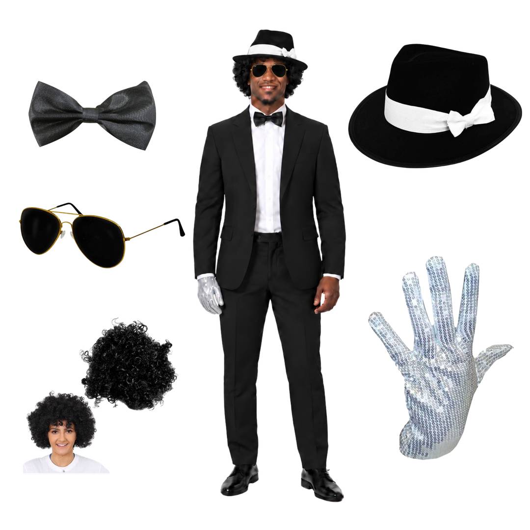 Adult King Of Pop Performer Costume | 80s Pop Icon Fancy Dress Outfit