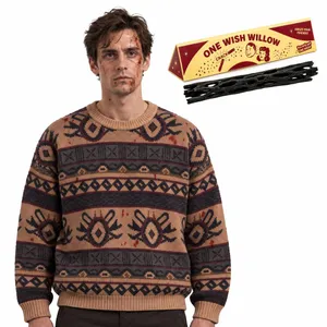 Mens Halloween Jumper & Prop Costume Set | Willow Branch Accessory Bear Obsession Inspired Outfit