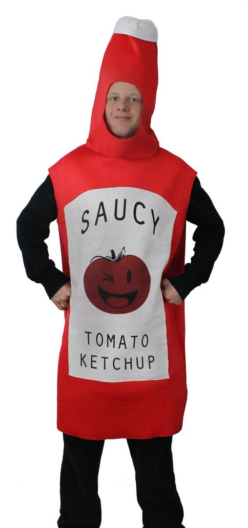Adult Tomato Ketchup Costume | Red Stag Do Fancy Dress Outfit