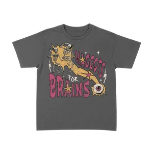 Womens Concert Baby Tee | Maggots For Brains Skeleton Print Graphic