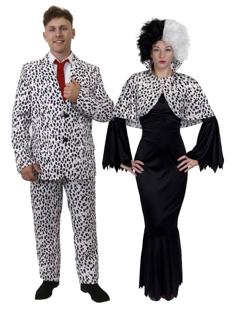 Adult Couples Dalmatian Halloween Costume | Fancy Dress Outfit Set