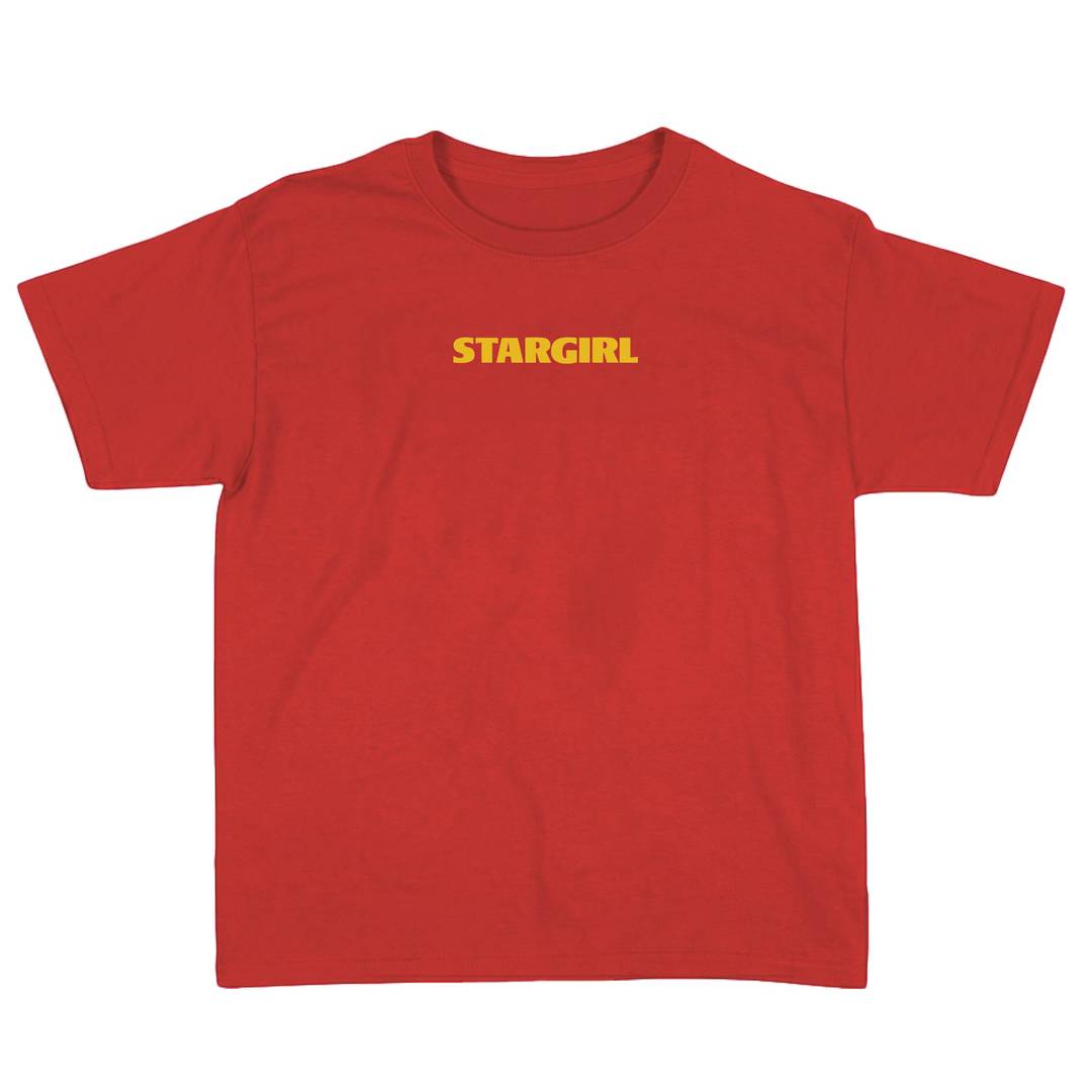 Adult Red Gig Tee Yellow Text Print | Concert Statement T-Shirt