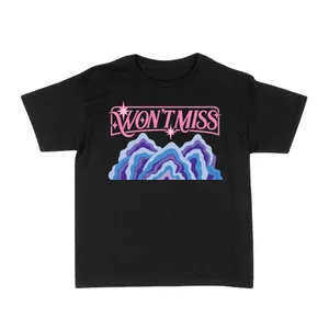 Adults Casual Black Won't Miss Tee | Slogan Print Crew Neck T-Shirt