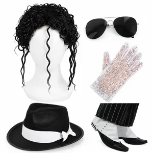 Adults King of Pop Accessory Set | 80s Pop Icon Fancy Dress Kit
