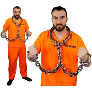 Adults Orange Prisoner Costume | Halloween Fancy Dress