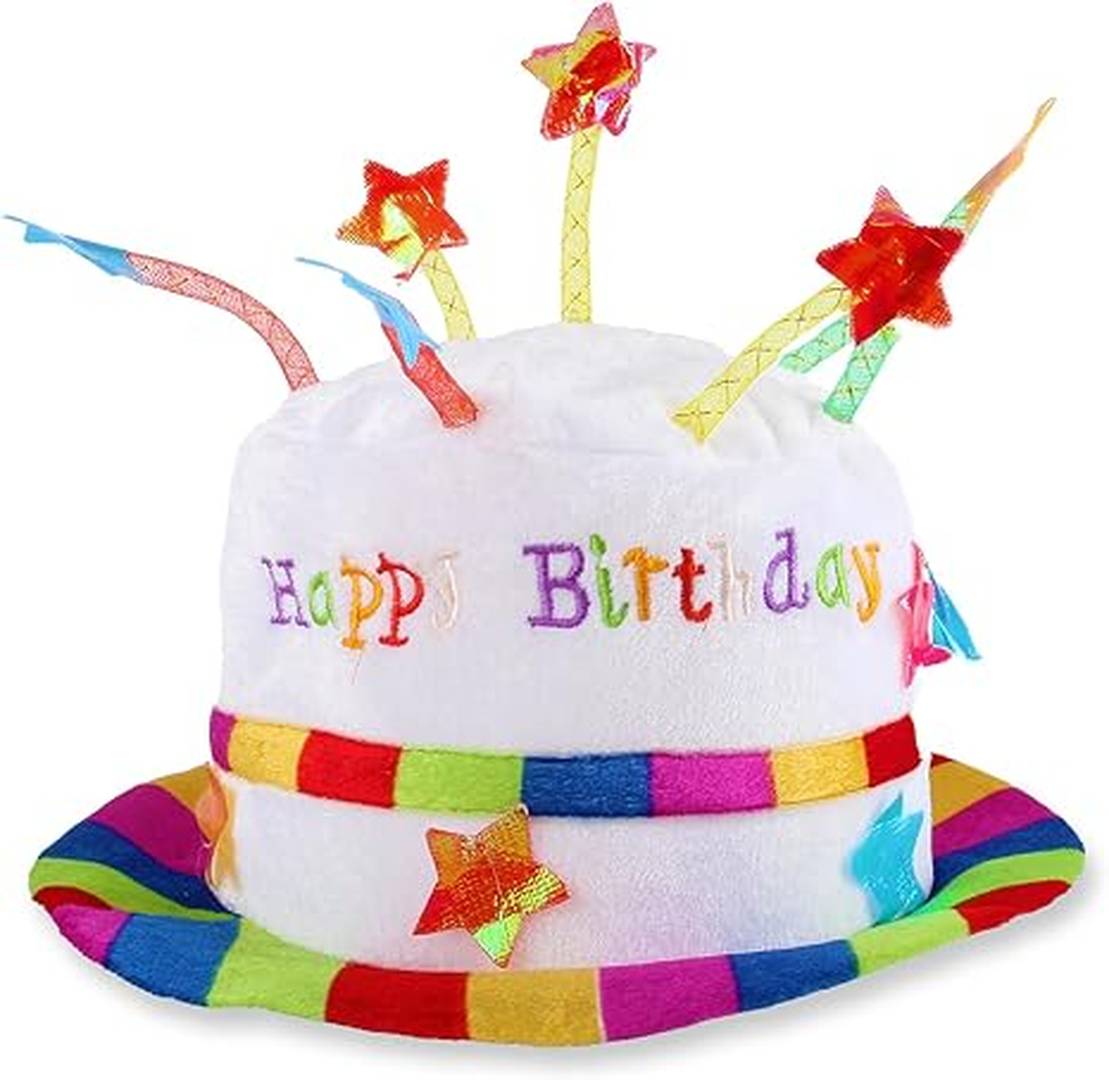 Adult Birthday Cake Light-Up Hat | Novelty Fancy Dress Party Accessory