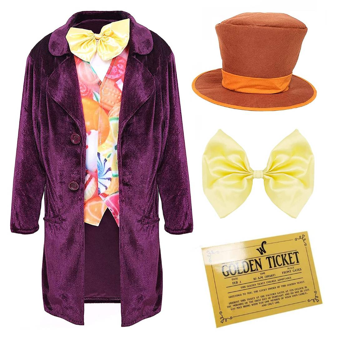 Boys Chocolate Factory Boss Costume | Golden Ticket Fancy Dress Set