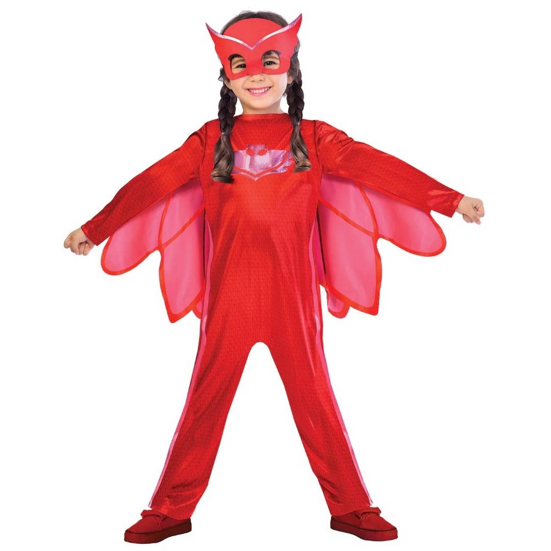 Kids Owl Superhero Costume | Red Halloween Fancy Dress Outfit