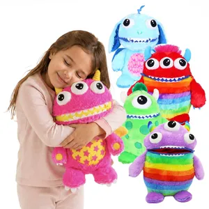 Worry Yummy Jumbo 15" Monster Plush Toys – Zip Mouth Childs Anxiety Soft Toy for Kids