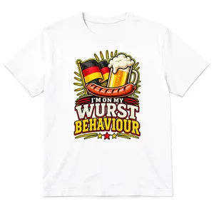 Adult Oktoberfest Wurst Behaviour T-Shirt | Novelty Beer Festival Slogan Tee