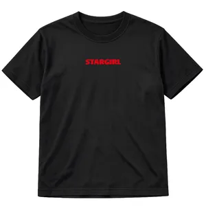 Adult Unisex Casual Black T-Shirt | Red Print Concert Gig Tee