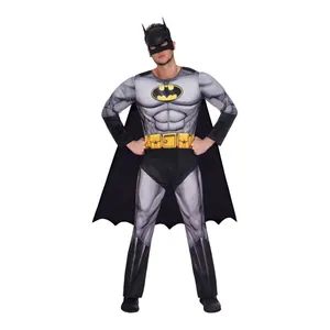 Adults Licensed Batman Costume | Cape & Cowl Fancy Dress Outfit
