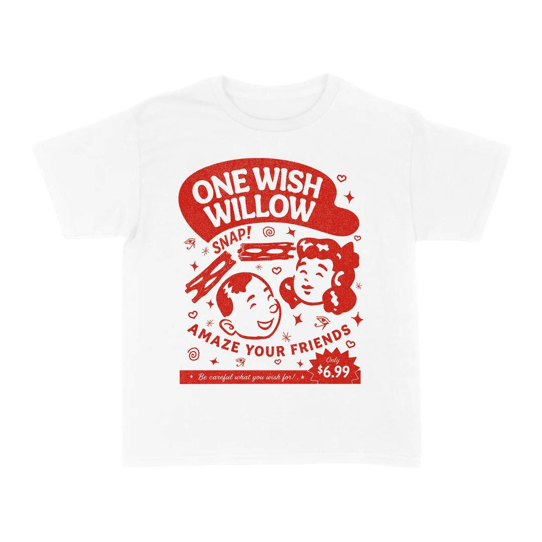 Adult Halloween One Wish Willow Tee | Movie-Inspired Fancy Dress White