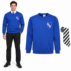 Mens Inbetween Jumper Costume Fancy Dress Jumper & Black / White Tie Set Halloween